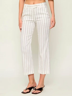 Marella Lniane spodnie cygaretki MLLFEBO | Regular Fit