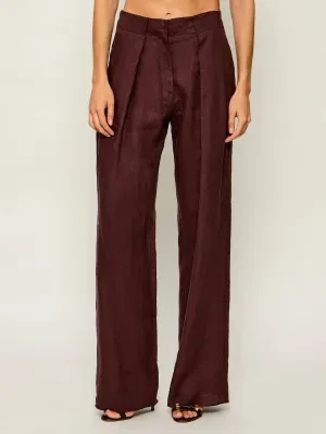 Marella Lniane spodnie MLLRETE | Relaxed fit