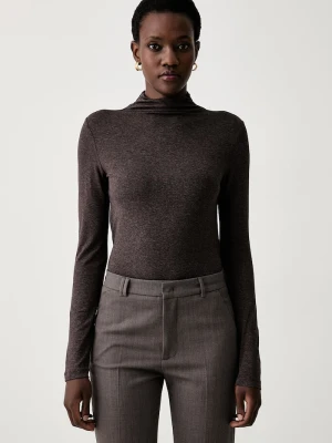 Marella longsleeve damski z wiskozą Emme by Marella brązowy