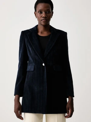 Marella marynarka damska welurowa Emme by niebieski
