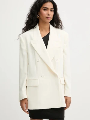 Marella marynarka MLTFERVORE kolor beżowy dwurzędowa gładka 2613041093200