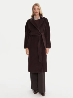 Marella Płaszcz wełniany English 2523016142 Brązowy Regular Fit