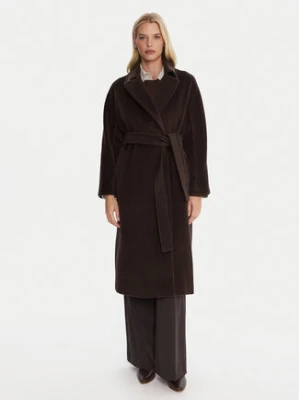 Marella Płaszcz wełniany English 2523016142 Brązowy Regular Fit