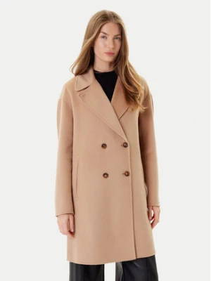 Marella Płaszcz wełniany Good 2523016031 Brązowy Regular Fit