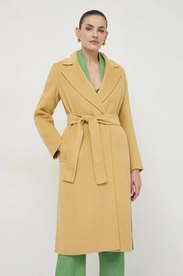 Marella płaszcz wełniany kolor żółty przejściowy dwurzędowy 2413011021200