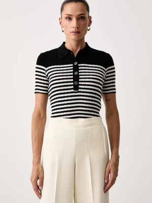 Marella polo damskie z lyocellu MLSTECNICO czarny