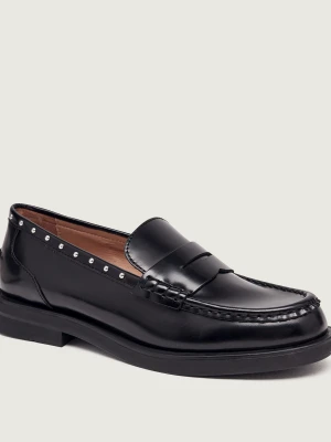 Marella Skórzane loafersy Mlavista czarny