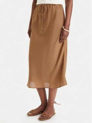 Marella Spódnica maxi Gamba 2613101094 Brązowy Regular Fit