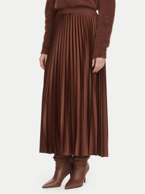 Marella Spódnica plisowana Esodo 2623106045 Brązowy ciemny Regular Fit