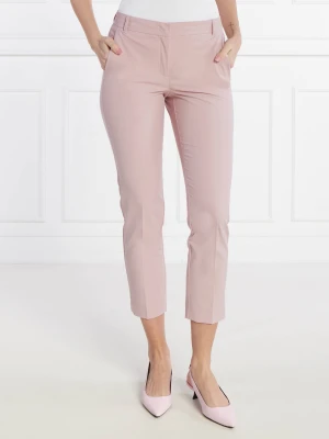 Marella Spodnie cygaretki | Slim Fit pudrowy róż