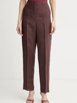 Marella spodnie damskie lniane FRAGOLA