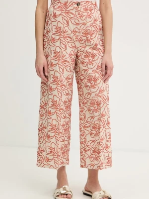 Marella spodnie damskie z lnem Emme by Marella