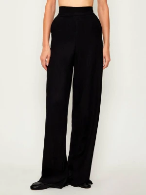 Marella Spodnie DOROTY | flare fit | z dodatkiem wełny czarny