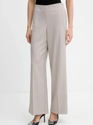 Marella spodnie Emme by Marella damskie kolor brązowy proste high waist 2525136141200
