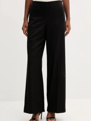 Marella spodnie Emme by Marella damskie kolor czarny proste high waist 2525136141200