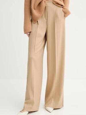 Marella spodnie Emme by Marella damskie kolor zielony szerokie high waist 2525136151200