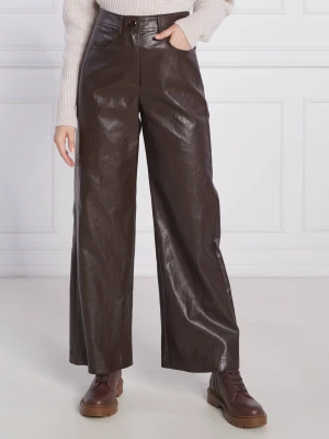 Marella Spodnie IERI | flare fit brązowy