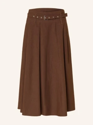 Marella Spodnie Manager Z Paskiem braun