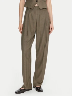 Marella Spodnie materiałowe Hull 2523136161 Khaki Loose Fit