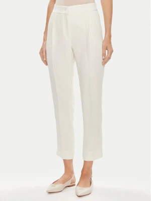 Marella Spodnie materiałowe Izabel 31310511200 Écru Regular Fit Kremowy