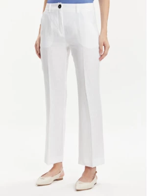 Marella Spodnie materiałowe Muschio 2413131272 Biały Regular Fit