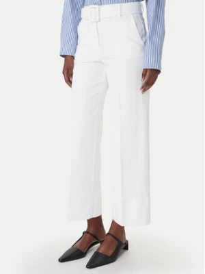 Marella Spodnie materiałowe Nicchia 2613131074 Biały Regular Fit