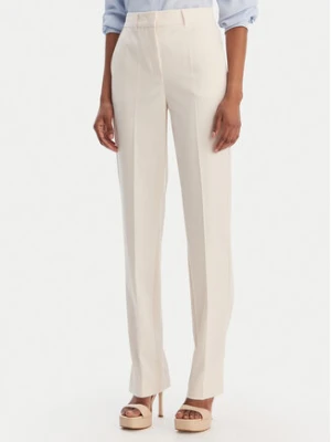 Marella Spodnie materiałowe Pagina 2613131081 Kremowy Slim Fit