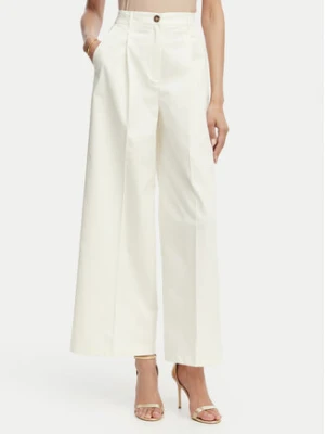 Marella Spodnie palazzo Aceri 2615131071 Écru Wide Leg