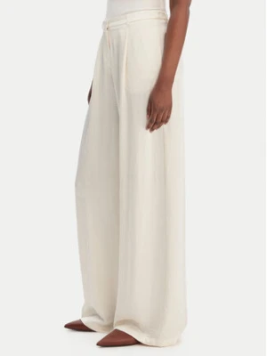 Marella Spodnie palazzo Formato 2613131035 Écru Wide Leg