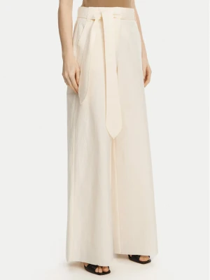 Marella Spodnie palazzo Luca 2513131032 Écru Wide Leg Kremowy
