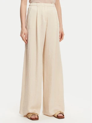 Marella Spodnie palazzo Silico 2513131125 Écru Wide Leg Kremowy