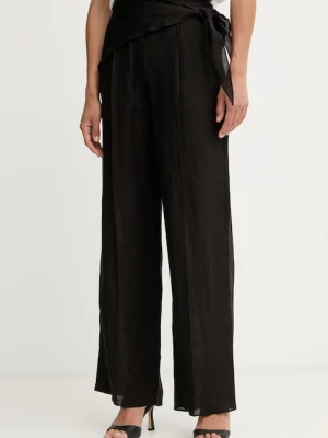 Marella spodnie wide leg damskie lniane SOLISTA