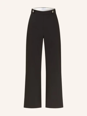 Marella Spodnie Z Materiału Typu Marle schwarz