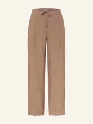 Marella Spodnie Z Materiału Typu Marlene braun