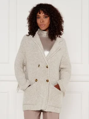 Marella SPORT Kardigan Mastice | Loose fit | z dodatkiem wełny