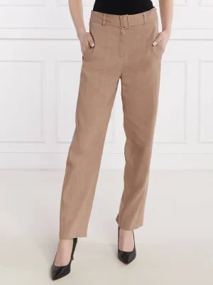 Marella SPORT Lniane spodnie ESORDIO | Straight fit