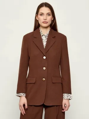 Marella SPORT Marynarka MLSCACHI | Regular Fit | z dodatkiem lnu