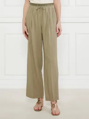 Marella SPORT Spodnie FRED | Straight fit | z dodatkiem lnu