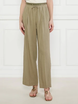 Marella SPORT Spodnie FRED | Straight fit | z dodatkiem lnu