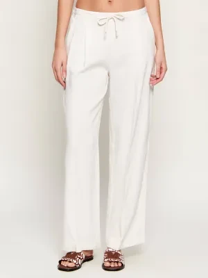 Marella SPORT Spodnie MLMALLORO | Loose fit | z dodatkiem lnu