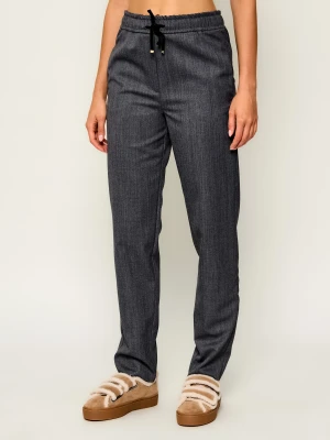 Marella SPORT Spodnie Mlsbeato | Slim Fit | z dodatkiem wełny szary