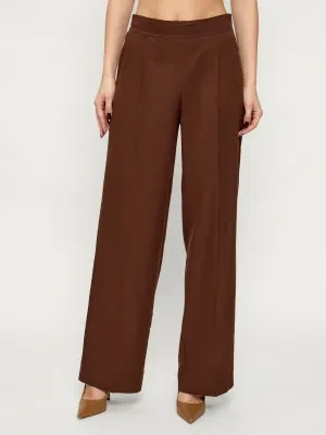 Marella SPORT Spodnie MLSTARGA | Relaxed fit | z dodatkiem lnu