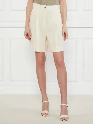 Marella SPORT Szorty SAGITTA | Straight fit | z dodatkiem lnu