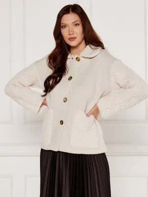 Marella SPORT Wełniany kardigan | Loose fit