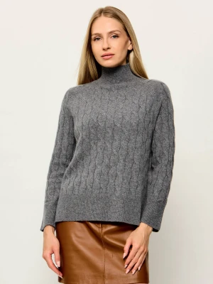 Marella SPORT Wełniany półgolf Mlsgattoni | Relaxed fit | z dodatkiem kaszmiru szary