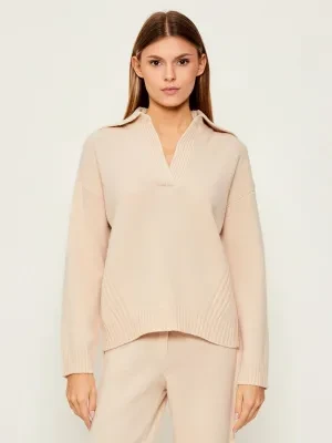 Marella SPORT Wełniany sweter DOTTO | Relaxed fit