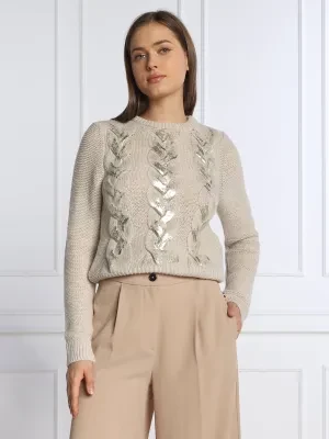 Marella SPORT Wełniany sweter FELIN | Slim Fit