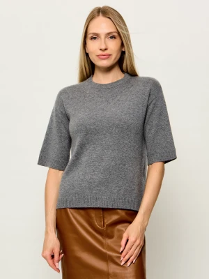 Marella SPORT Wełniany sweter Mlsvela | Regular Fit | z dodatkiem kaszmiru szary