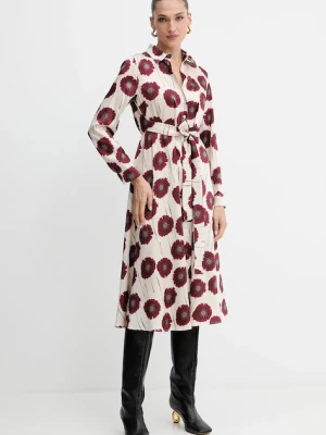 Marella sukienka Emme by Marella kolor beżowy midi rozkloszowana 2525226101200