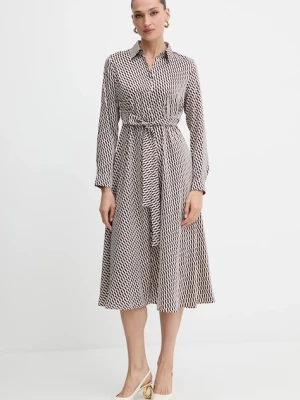 Marella sukienka Emme by Marella kolor bordowy midi rozkloszowana 2525226101200